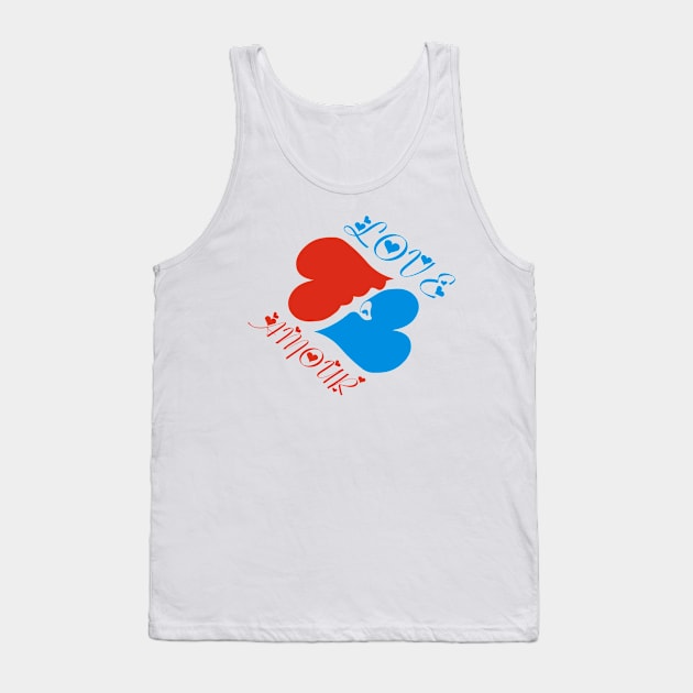 Pair of Hearts Tank Top by Megoo Store